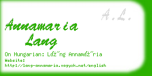 annamaria lang business card